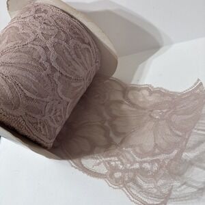 Lion Ribbon Company Finesse 120 Taupe 4 3/8" USA Made Lace Trimming Vintage Roll